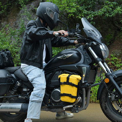 Waterproof 8L Motorcycle Side Bag - Durable and Expandable Storage for Riders