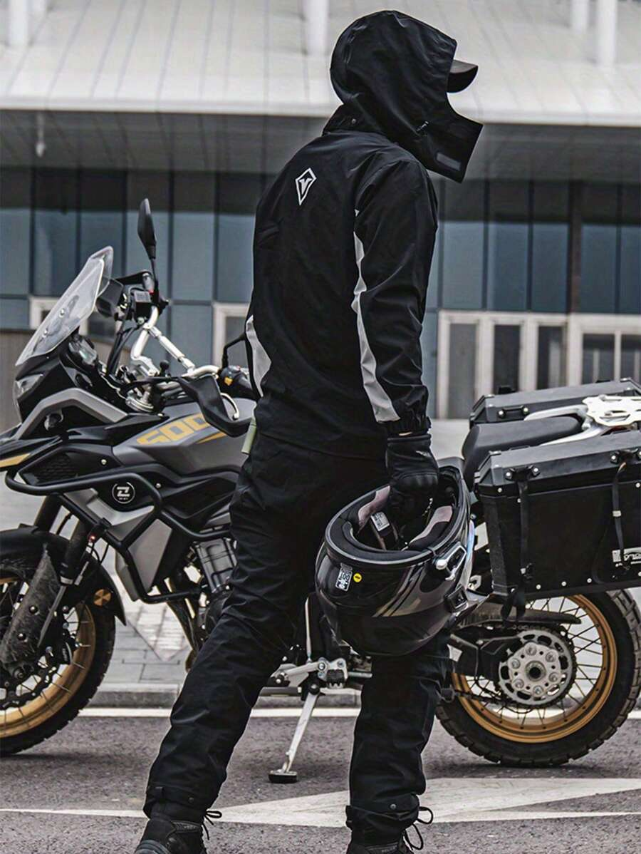 Mclula Motorcycle Rain Jacket and Pants Set With Free Storage Bag