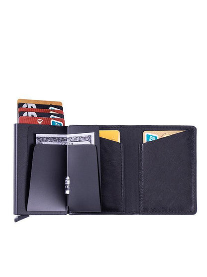 Rfid Blocking location Tracker Leather Multifunctional Card Holder