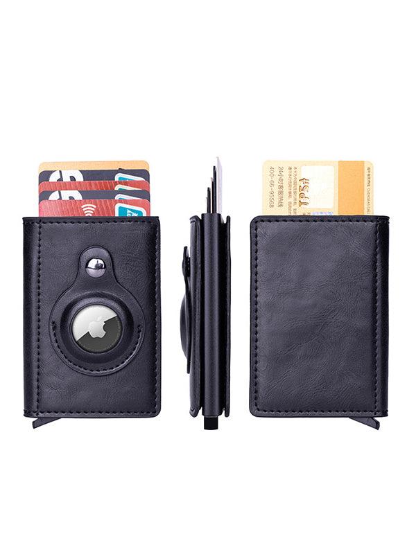 Rfid Blocking location Tracker Leather Multifunctional Card Holder