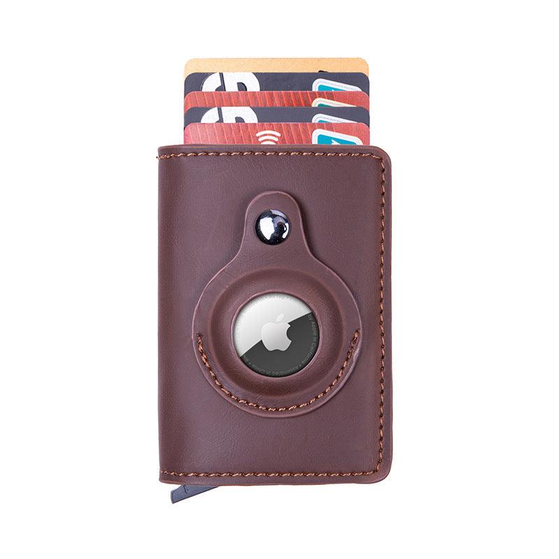 Rfid Blocking location Tracker Leather Multifunctional Card Holder