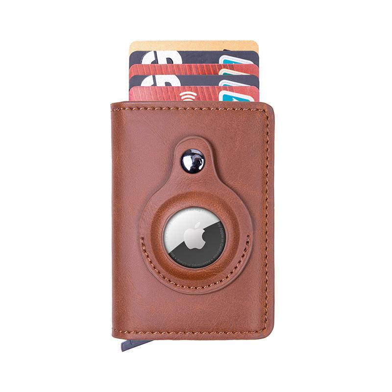 Rfid Blocking location Tracker Leather Multifunctional Card Holder