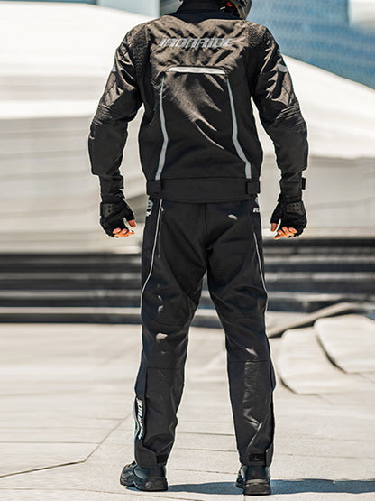 Men’s Motorcycle Tracksuit Set – Sporty Style with Reflective Design & Free Protective Armor