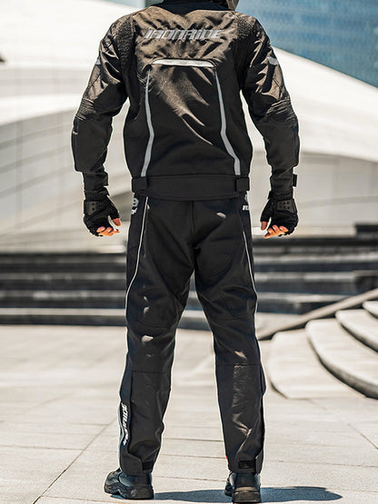 Men’s Motorcycle Tracksuit Set – Sporty Style with Reflective Design & Free Protective Armor