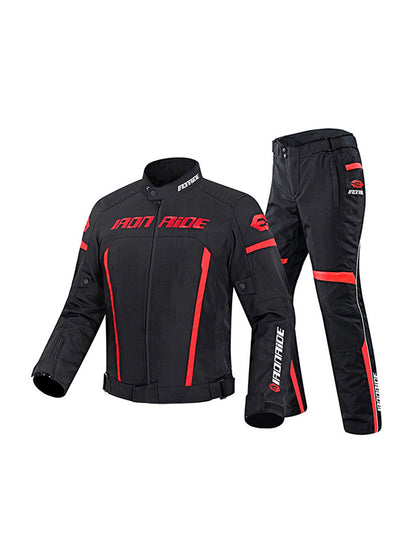 Men’s Motorcycle Tracksuit Set – Sporty Style with Reflective Design & Free Protective Armor