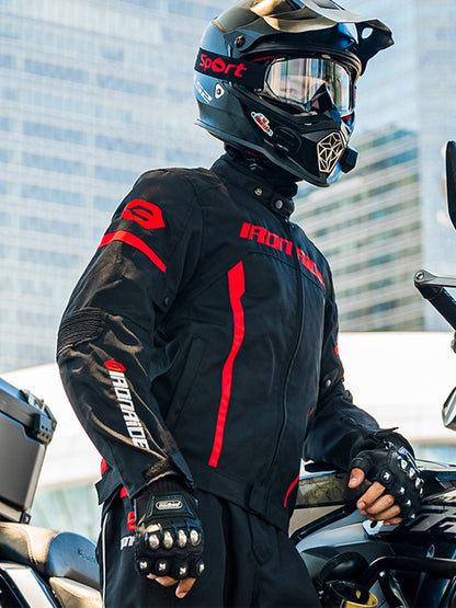 Men’s Motorcycle Tracksuit Set – Sporty Style with Reflective Design & Free Protective Armor