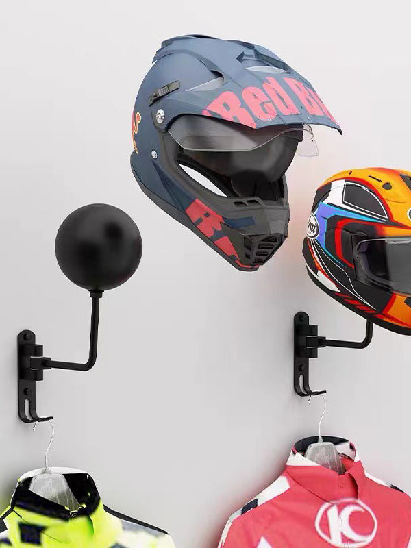 Motorcycle And Electric Bike Helmet Hanging Storage Rack Hook Without Punching