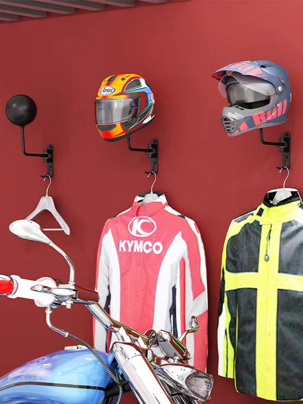 Motorcycle And Electric Bike Helmet Hanging Storage Rack Hook Without Punching