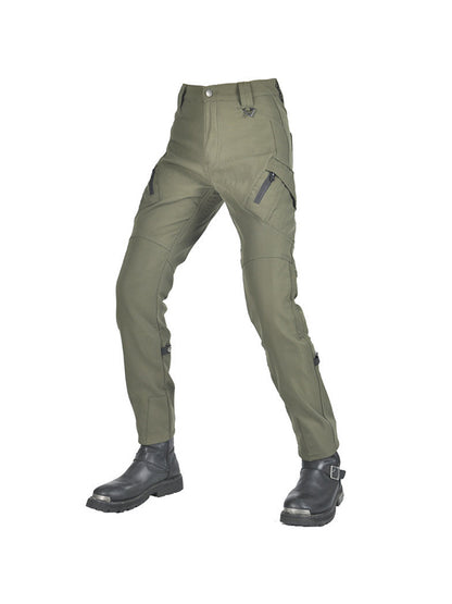 Men’s Waterproof Windproof Cargo Pants with Adjustable Leg Straps and Soft Silicone Knee & Hip Protectors