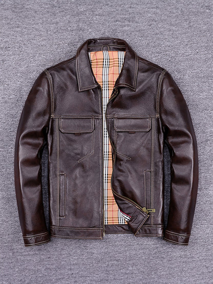 Men's Cowhide Motorcycle Jacket