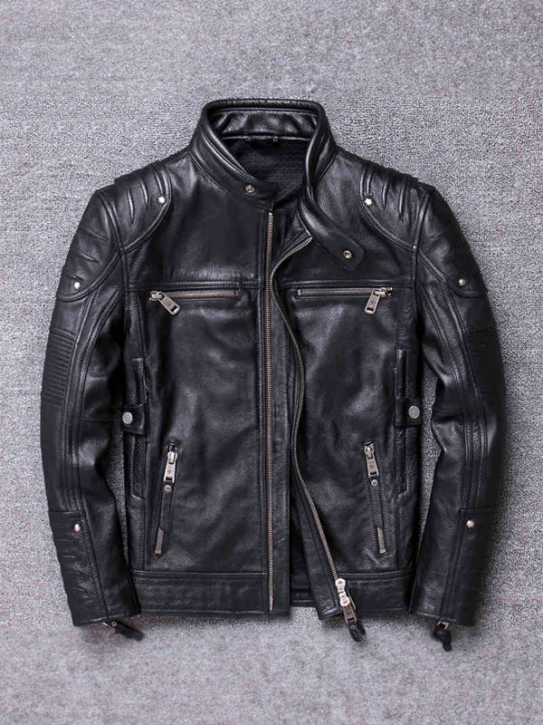 Men's Motorcycle Suit Vintage Leather Jacket