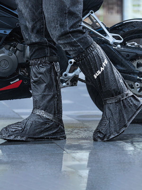 Men's Motorcycle Anti Skid Wear Resistant Outdoor Riding High Top Rain Boots