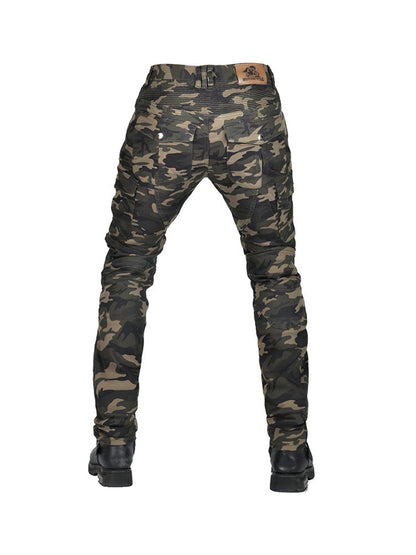 Men’s Convertible Camouflage Motorcycle Pants with CE Armor