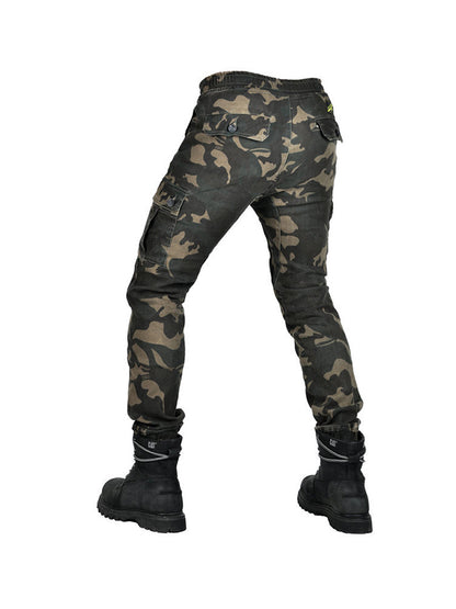 Men's Camouflage Motorcycle Pants with CE Removable Armor