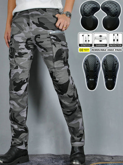 Men's Mclula Navy Gray Camo Drawstring Riding Pants