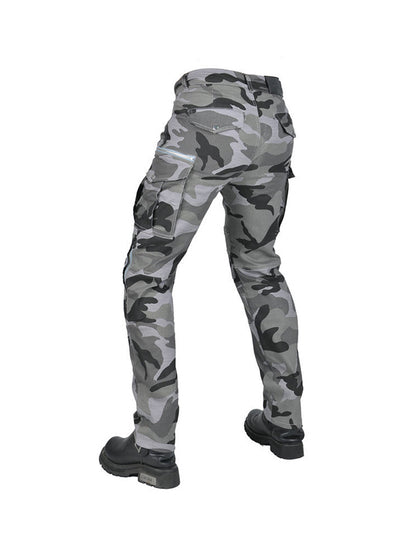 Men's Mclula Navy Gray Camo Drawstring Riding Pants