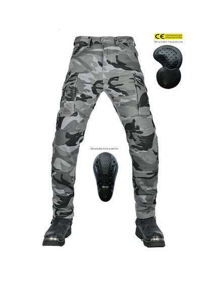 Men's Mclula Navy Gray Camo Drawstring Riding Pants