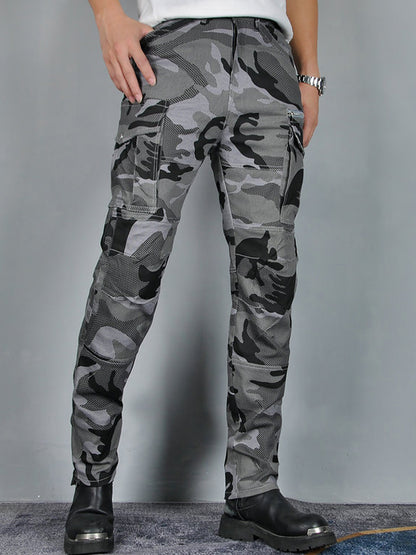 Men's Mclula Navy Gray Camo Drawstring Riding Pants