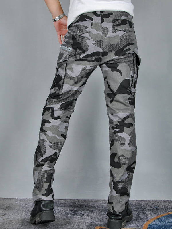 Men's Mclula Navy Gray Camo Drawstring Riding Pants