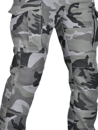 Men's Mclula Navy Gray Camo Drawstring Riding Pants