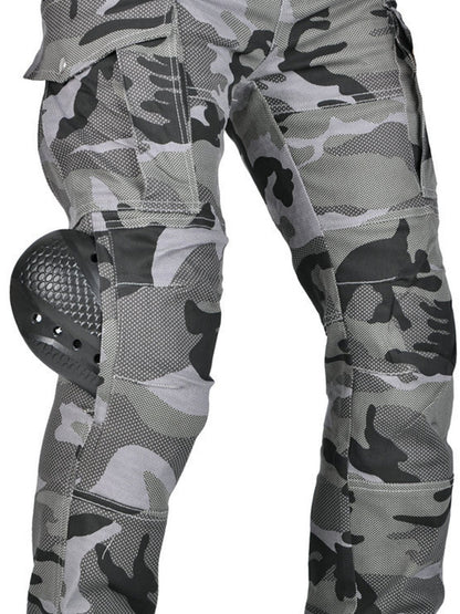 Men's Mclula Navy Gray Camo Drawstring Riding Pants