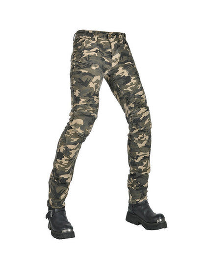 Men’s Camouflage Motorcycle Riding Pants with CE Removable Armor