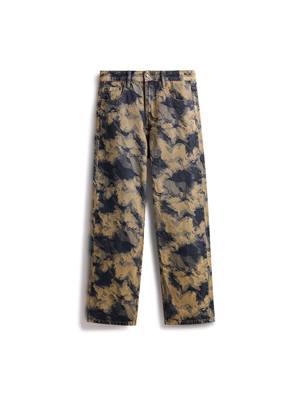 Men's Relaxed Fit Camouflage Denim Pants