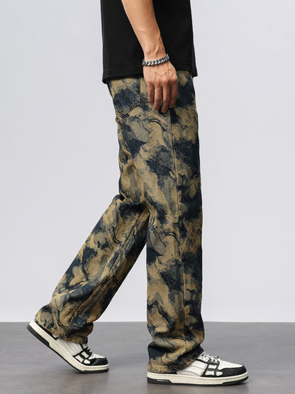 Men's Relaxed Fit Camouflage Denim Pants