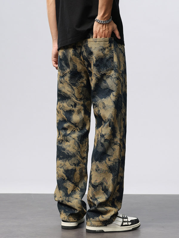 Men's Relaxed Fit Camouflage Denim Pants