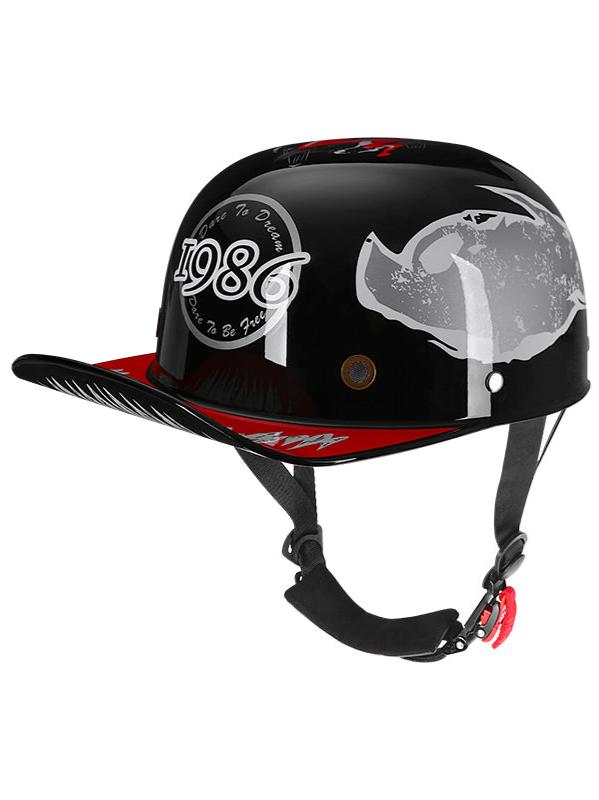 Motorcycle Half Helmet - Baseball Cap Style with DOT Certification