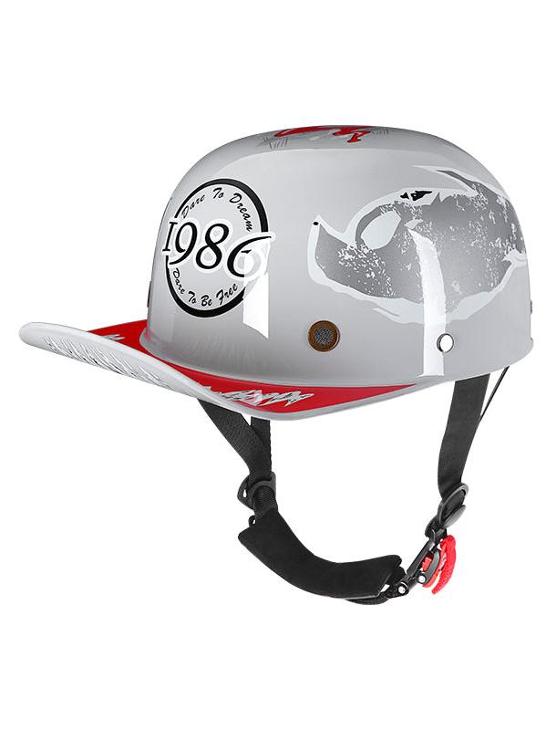 Motorcycle Half Helmet - Baseball Cap Style with DOT Certification