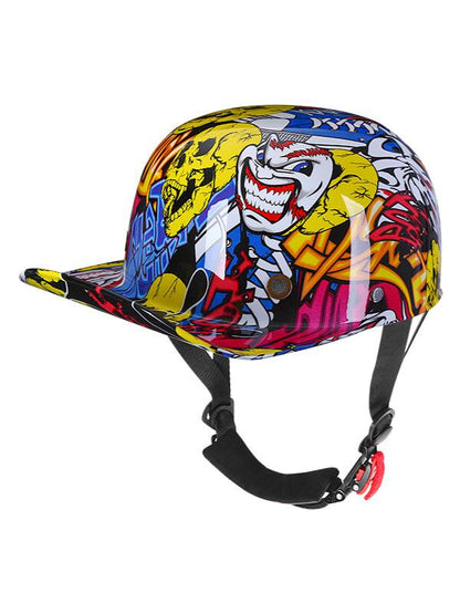 Motorcycle Half Helmet - Baseball Cap Style with DOT Certification