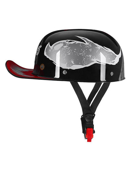 Motorcycle Half Helmet - Baseball Cap Style with DOT Certification