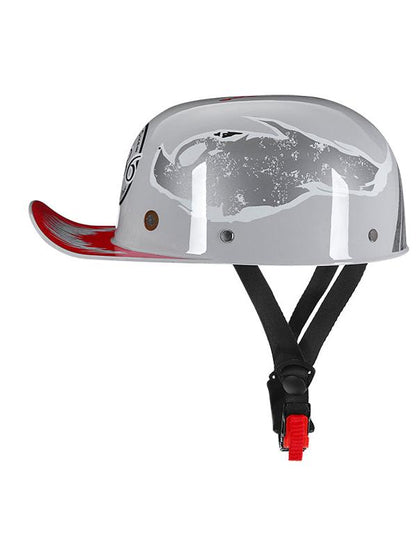 Motorcycle Half Helmet - Baseball Cap Style with DOT Certification