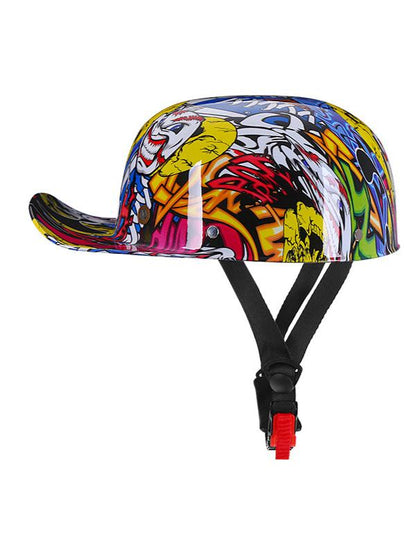 Motorcycle Half Helmet - Baseball Cap Style with DOT Certification