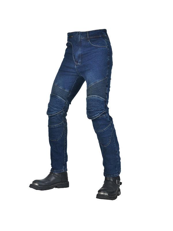 Men’s Protective Denim Motorcycle Pants with Removable CE Armor