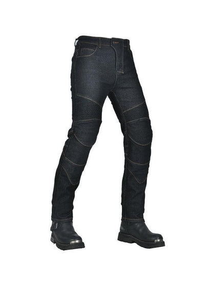 Men’s Protective Denim Motorcycle Pants with Removable CE Armor