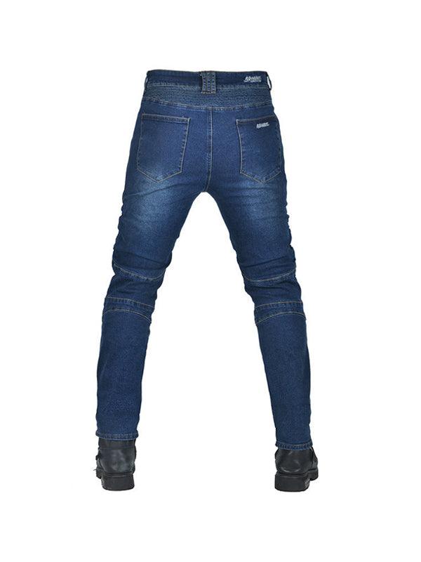 Men’s Protective Denim Motorcycle Pants with Removable CE Armor