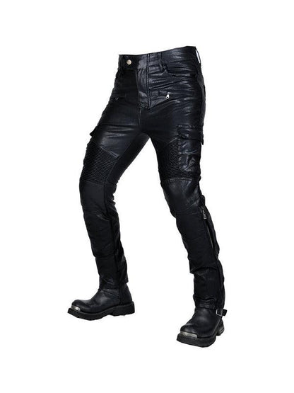 Leather Waterproof Motorcycle Riding Pants with CE Removable Armored