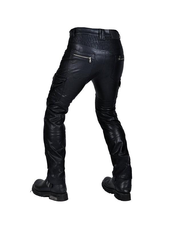 Leather Waterproof Motorcycle Riding Pants with CE Removable Armored