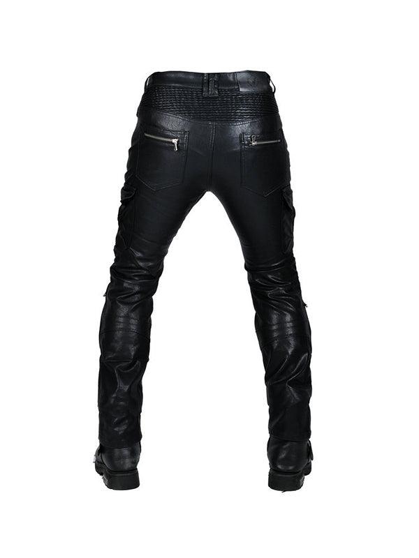 Leather Waterproof Motorcycle Riding Pants with CE Removable Armored