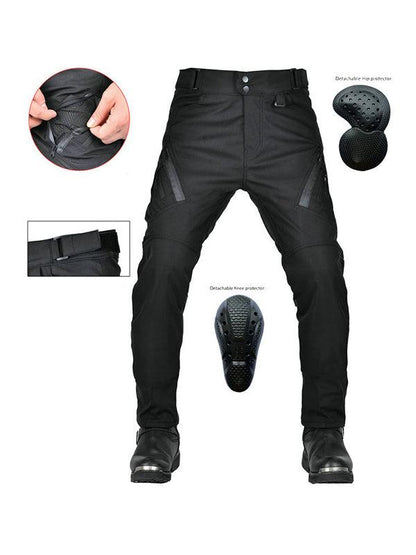 Waterproof Windproof Breathable Elastic Motorcycle Anti-Fall High Waist Pants