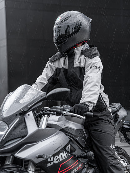 Mclula Motorcycle Rain Jacket and Pants Set With Free Storage Bag