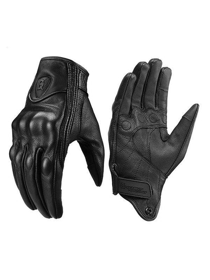 Men's Sheepskin Motorcycle Anti Fall Cycling Gloves