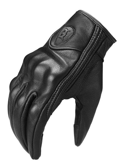 Men's Sheepskin Motorcycle Anti Fall Cycling Gloves