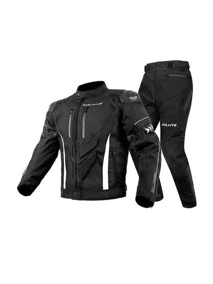 Men's Sulate All-Season Motorcycle Riding Jacket and Pants Set with CE Armor