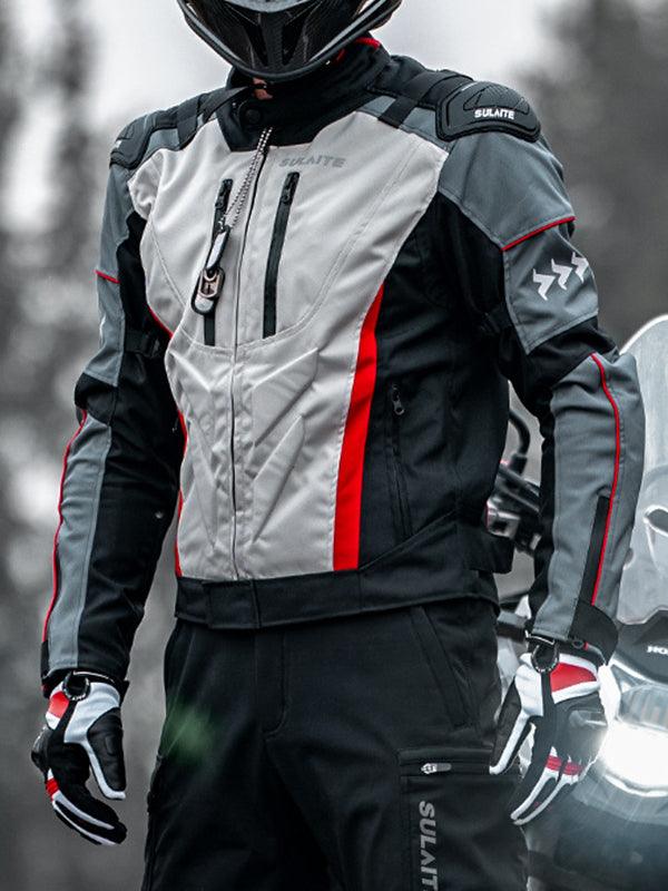 Men's Sulate All-Season Motorcycle Riding Jacket and Pants Set with CE Armor