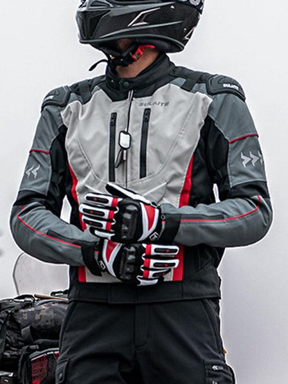 Men's Sulate All-Season Motorcycle Riding Jacket and Pants Set with CE Armor