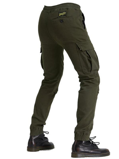 Men's Casual Multi-Pocket Overalls Motorcycle Pants