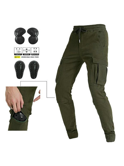 Men's Casual Multi-Pocket Overalls Motorcycle Pants